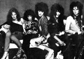 The New York Dolls as they were in July 1973 press ads for their first album