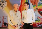 James Rosenquist with presenter Alastair Sooke