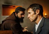 I confess: Padre Pio (Shia LaBeouf) receives a sinner