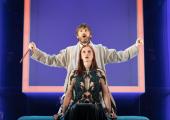 Molière misled: Audrey Fleurot as Elmire and Paul Anderson as a new-age guru Tartuffe