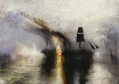 The magnificently brooding 'Peace: Burial at Sea', 1842
