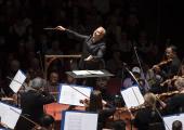 Yannick Nézet-Séguin conducting the Philadelphia Orchestra in the Usher Hall