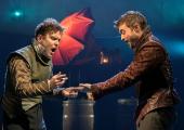 Janus-faced: Joshua McGuire and Daniel Radcliffe co-star in Tom Stoppard's breakthrough play