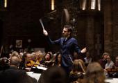 Dinis Sousa conducting the Royal Northern Sinfonia in St Mary's Haddington