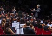 Riccardo Muti conducting this year's 'Roads of Friendship' orchestra, mixing his Cherubini Youth Orchestra with players from Amman Conservatoire