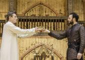Trading places: Charles Edwards as Richard II abdicating for David Sturzaker's Henry IV