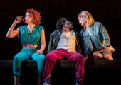 Revolutionary 'Road': Lemn Sissay (centre) as Scullery, flanked by Liz White and Faye Marsay