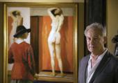 Simon Schama with 'Self-portrait and Nude', 1913, aka 'The Model' by Dame Laura Knight
