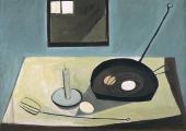 William Scott, Still Life with Candlestick, 1949-50