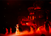 As part of her 'Born This Way' tour, Lady Gaga does the hits in front of a demonic Disneyesque castle