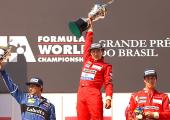 Ayrton Senna (Gabriel Leone) wins his home Grand Prix