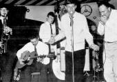 Blues Incorporated, 1962. Left to right: Dick Heckstall-Smith, Alexis Korner, Jack Bruce, Mick Jagger, Cyril Davies