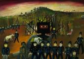 Sidney Nolan's 'Glenrowan', 1946, from the artist's celebrated Ned Kelly series