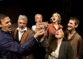 The company of Making Stalin Laugh propose a toast