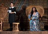 Soraya Mafi as Susanna and Nardus Williams as the Countess in Glyndebourne Tour's 'Le nozze di Figaro', 2022
