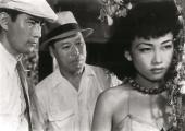 Post-war blues: Murakami (Toshiro Mifune), Satō (Takashi Shimura) and chorus girl Namiki (Keiko Awaji)