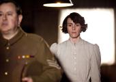 Suranne Jones as Joan Livesey, with Jeremy Swift as Quartermaster Soper