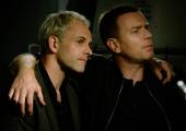 Waiting for a train for 21 years: Sickboy and Renton reunited (Jonny Lee Miller and Ewan McGregor) in 'T2 Trainspotting'
