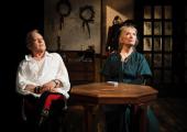 Socially distancing: Hilton McRae and Lindsay Duncan in 'The Dance of Death'