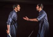 Crossed swords: Danny Ashok and Darren Kuppan in ‘Guards at the Taj’.