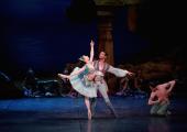 Tamara Rojo as Medora, Osiel Gouneo as Conrad and Cesar Corrales as Ali in ENB's 'Le Corsaire'