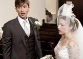 They've just read the reviews: David Tennant and Kelly Macdonald in 'The Decoy Bride'