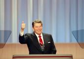 Ronald Reagan: chucklesome out-takes and goofy staged scenes in a disappointing examination of image-making
