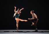 Ballet on tap: Tiler Peck (left) with tap dance supremo Michelle Dorrance in 'Time Spell'