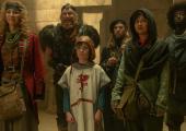 Superbly scatty: Lisa Kudrow as Penelope, with the rest of the Time Bandits and Kal-El Tuck as Kevin