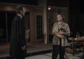 Last rites: Tobias Menzies and Emma D'Arcy in 'The Other Place'