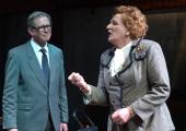 Trouble in paradise: Geoffrey Howe (James Wilby) prepares to challenge the Iron Lady (Steve Nallon)