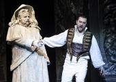 The Commendatore's Statue (James Platt) comes to supper with Don Giovanni (Andrei Kymach)