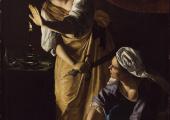 Artemisia Gentileschi, 'Judith and her Maidservant with the Head of Holofernes', c 1623-5