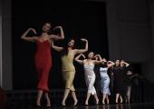 Heads, shoulders, knees and toes: members of Tanztheater Wuppertal Pina Bausch in one of the choreographer's signature line-dance walks
