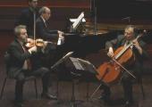 Violinist Hagai Shaham, pianist Arnon Erez and cellist Raphael Wallfisch in action
