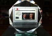 The engraved award for Best Specialist Journalism Site of 2012
