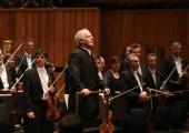 Daniel Barenboim with his orchestra at the Festival Hall this week