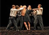 Push me-pull you: gender relations are a tug of war between happy and sad in Pina Bausch's 1984 work 'Auf dem Gebirge hat man ein Geschrei gehört'.