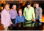 Bruce Johnston, Al Jardine, Brian Wilson Mike Love and David Marks attempt harmony