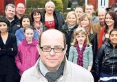 Presenter Nick Robinson with residents of 'The Street That Cut Everything' Presenter Nick Robinson with residents of 'The Street That Cut Everything'