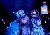 Spy in the stalls: John Simm and Jenny Fitzpatrick in ‘A Christmas Carol’.