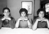 Like peas in a pod...the triplets at the height of their fame