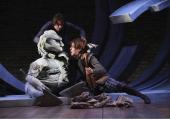 Parallel worlds: Puppet Caliban (Jonathan Dixon) with human Stephano (Brett Brown)