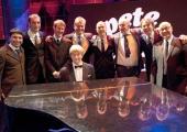 Wossy and his mirthsome pals celebrate Cook and Moore, with the great Clifford Slapper at the piano