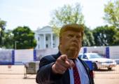 Donald Trump impersonator at the White House, Washington DC