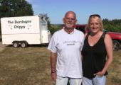 'Do you want mushy petit pois with that?' Dave and Helen Mansfield and their Dordogne mobile chippy