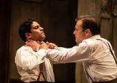 Gripping: Shane Zaza and Alec Newman in 'The Dumb Waiter'