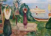Edvard Munch, 'Girls Harvesting Fruit'