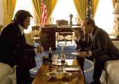 Michael Shannon (left) as Elvis Presley and Kevin Spacey as Richard Nixon