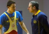 John du Pont (Steve Carell, right) coaches Mark Schultz (Channing Tatum) in 'Foxcatcher'